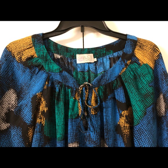 Alice & Trixie 100%Silk Dress Tunic size S Floral summer long sleeves - Picture 13 of 14